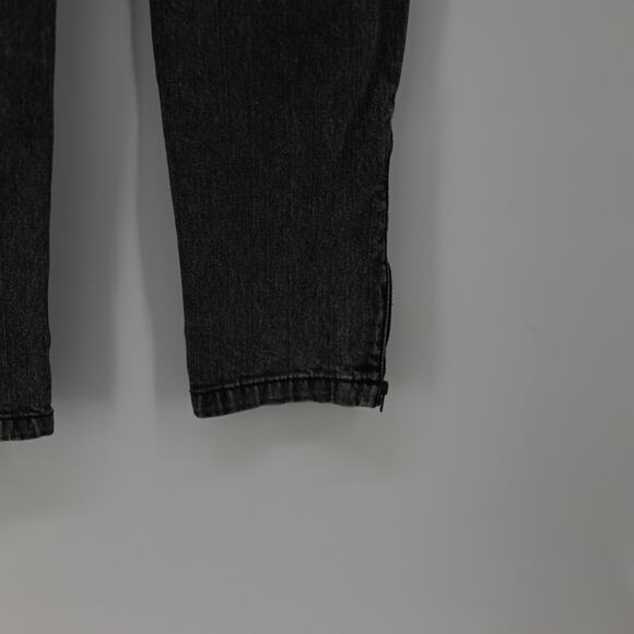 DKNY Skinny Jeans Y2K Style Zipper Faded Black Women Size 30 - Picture 14 of 15